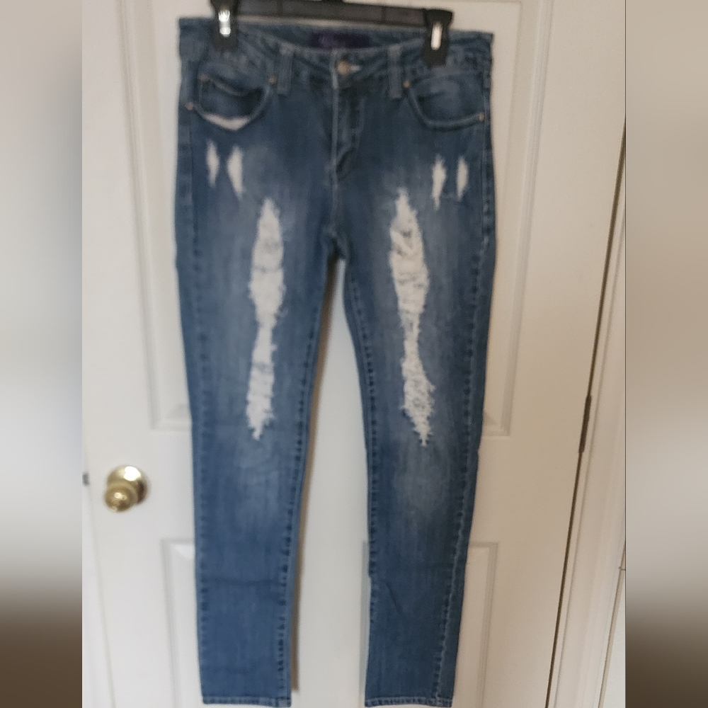 Miley Cyrus & Max Azria distressed Jeans